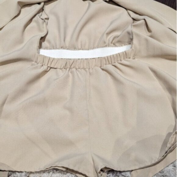 Boohoo safari blazer tie waist skort romper dress - Picture 5 of 7